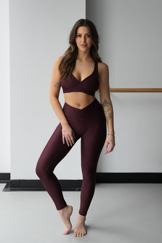 Legging Venus taille croisée - Sanguine